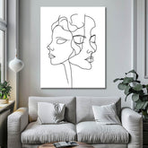 Painting by Numbers Art Minimalism Drawing Two Faces II